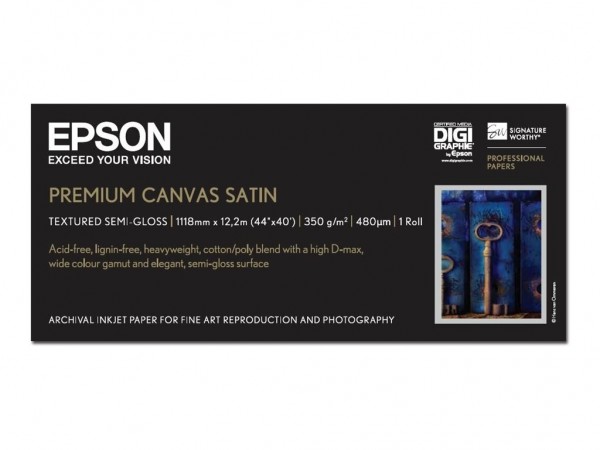 EPSON S041848 Premier art water resistant canvas inkjet 350g/m² 1118mm x 12.2m 1 Rolle 1er-Pack