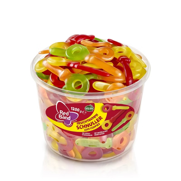 Red Band Fruchtgummi Schnuller -Vegan - 100 Stück ca. 1.200g