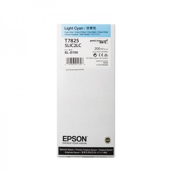 Epson T7825 Tinte Light Cyan für Epson SureLab SL-D 700 C13T782500
