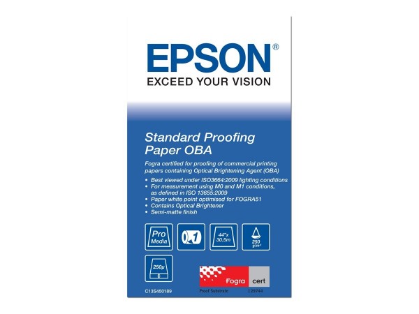 EPSON S450189 Stand Proof Pap OBA 44 x 30.5 m