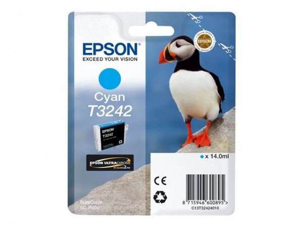Epson Tintenpatrone T3242 Cyan für SureColor P400 SC-P400