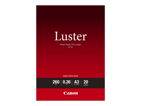 Canon 260g/m² A3 20 Blatt 1er-Pack Luster Papier