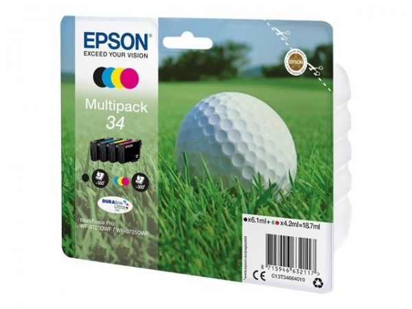 Epson Tintenpatrone T34 Multipack für WorkForce Pro WF-3720DWF WF-3725DWF