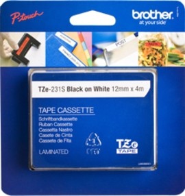 Brother TZE-231S2 PTouch schwarz auf weiss 12mm 4m