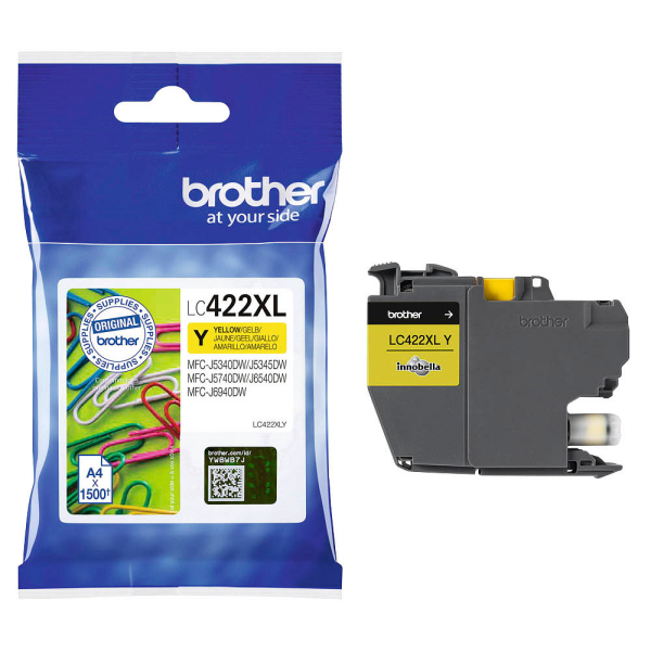 Brother LC-422Y XL Tintenpatrone Yellow Brother MFC-J5340DW MFC-J5740DW MFC-J6540DW MFC-J6940DW