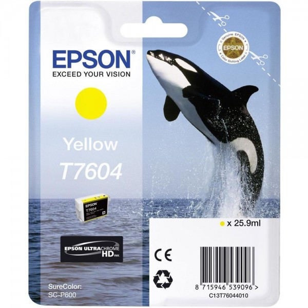 Epson Tintenpatrone T7604 Yellow für SureColor SC P600