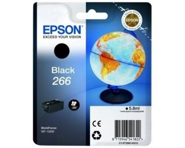EPSON T26614010 Tinte Globus Schwarz 266 für Epson WF-100W C13T26614010