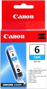 CANON BCI-6C Tinte cyan PIXMA IP3000 IP4000 iP4000R iP5000 iP6000D
