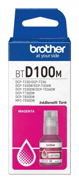 Brother BT-D100M Nachfülltinte Magenta Original für Brother MFC-T930DW DCP-T830DW DCP-T730DW