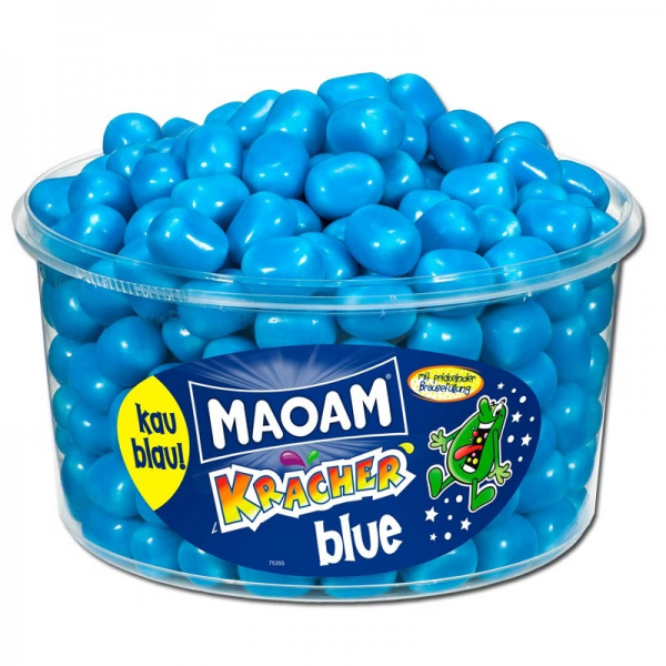 MAOAM Kracher blue Dose 1.200g Kaubonbon Dragees