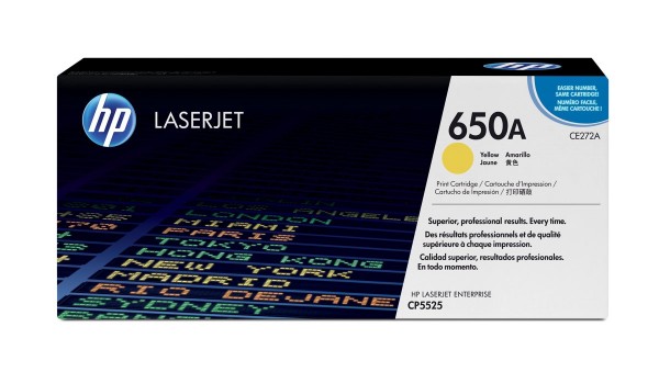 HP 650A Toner Yellow CE272A für Color LaserJet CP5520 CP5525 M750dn M750xh