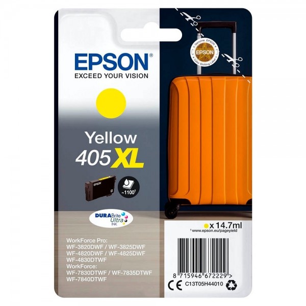 Epson Tintenpatrone 405XL yellow C13T05H44010 für WorkForce Pro WF-C3820DWF WF-C3825DWF WF-C4820DWF