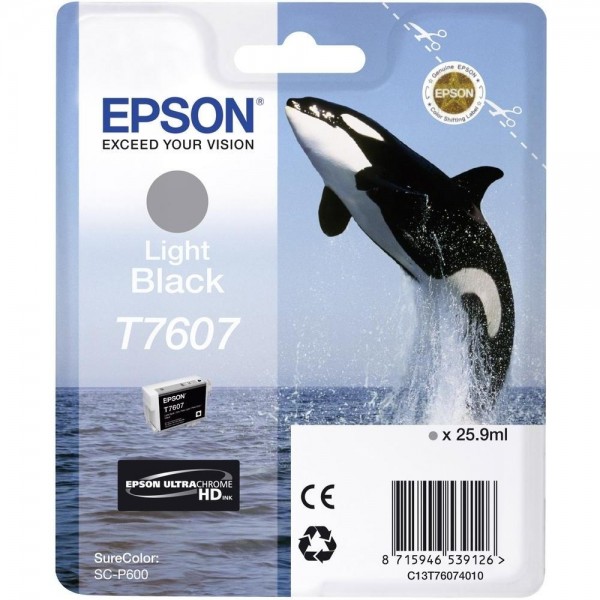 Epson Tintenpatrone T7607 Light Black für SureColor SC P600