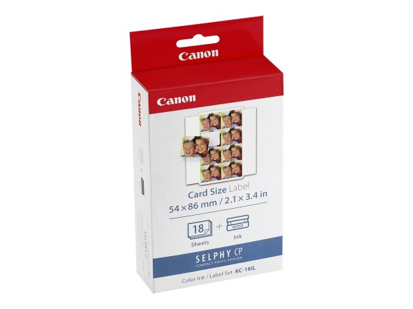 Canon KC-18IL Papier 8 Stück pro Blatt Stickerpapier für CP-100