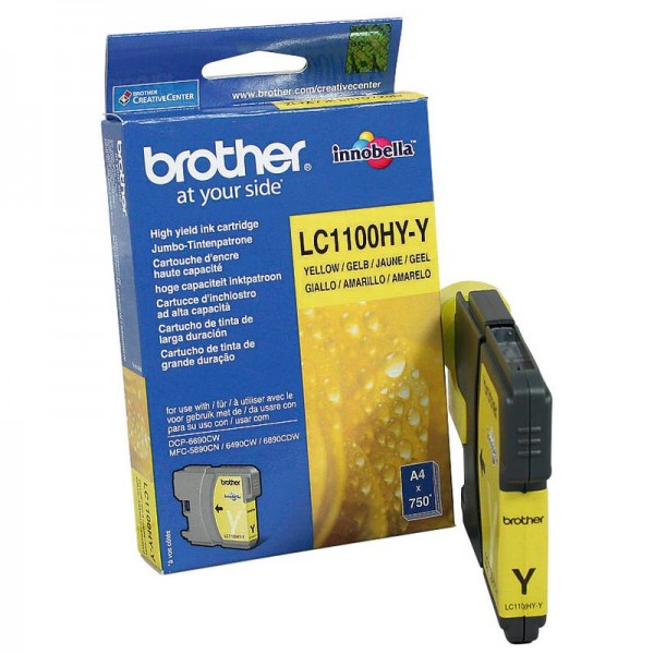 Brother Tintenpatrone Yellow LC1100HYY DCP-6690 MFC-5890CN 5895 MFC-6490CN 6690 MFC-6890CDW