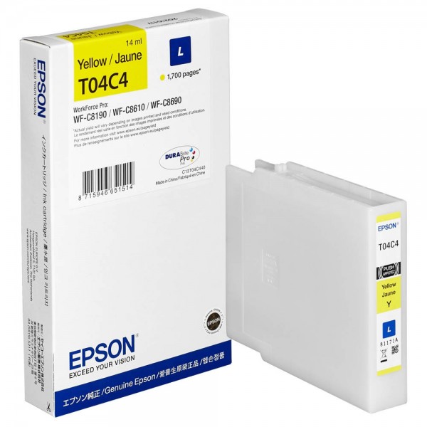 Epson T04C440 Tinte L yellow WorkForce Pro WF-C8190 WF-C8610 C13T04C440
