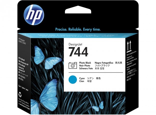 HP 744 Druckkopf Cyan & Photo Schwarz Printhead HP DesignJet HD Pro MFP Z2600 HP Z5600 PS F9J86A