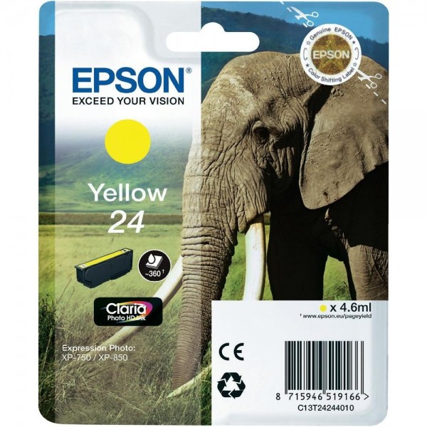 Epson Tintenpatrone 24 Yellow für Expression Photo XP-750 XP-850