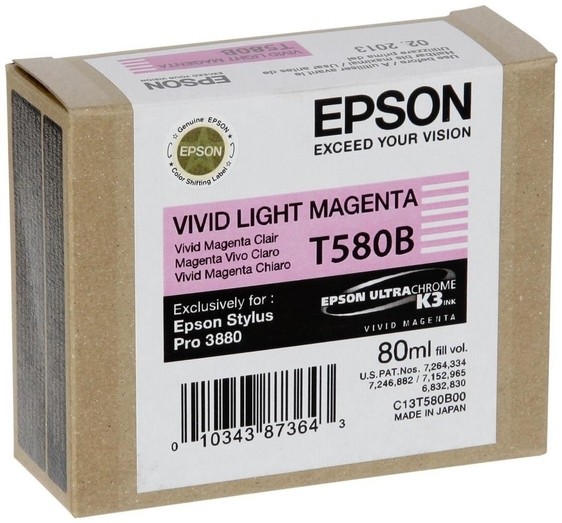 Epson Tintenpatrone T580B Vivid Light Magenta für Pro 3880