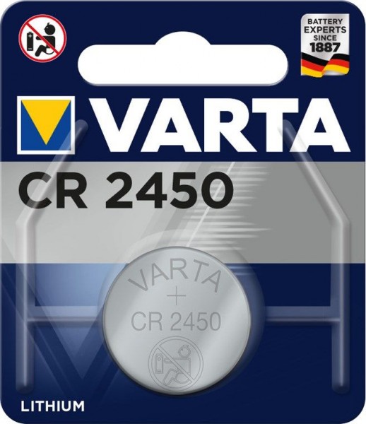 Varta CR2450 Lithium Knopfzelle 3 Volt 560mAh z.B. für OOONO
