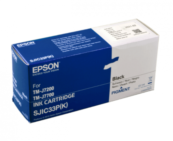 EPSON SJIC33P K Ink Cartridge Tintenpatrone Black Epson TM-J7200 Epson TM-J7700