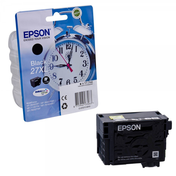 Epson T2711XL Tintenpatrone 27XL Black für WorkForce WF-3620DWF WF-3640DTWF