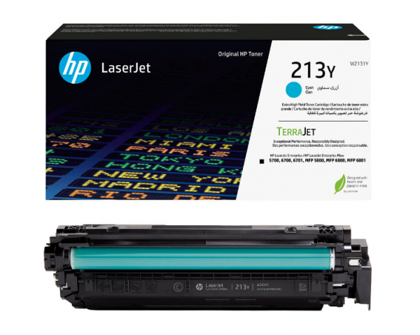 HP 213Y Toner Cyan W2131Y HP Color LaserJet Enterprise 5700dn 6700dn HP 6800 HP6801dn