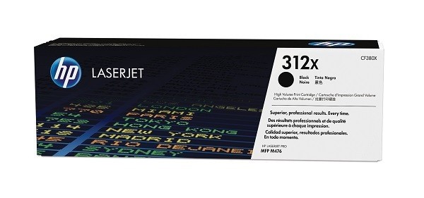 HP 312X Toner Black geöffnete Originalverpackung CF380X HP LaserJet Pro 400 Color MFPM476