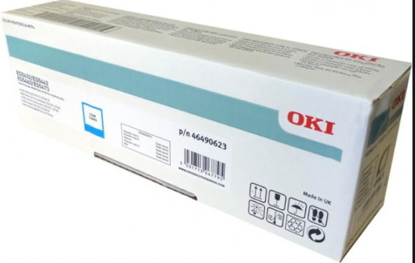 OKI 46490623 Toner Cyan für 6.000 Seiten ES5400 ES5432dn ES5442dn ES5463dn ES5473dn