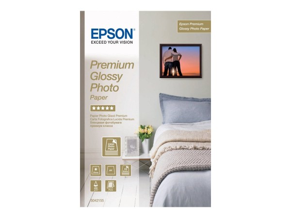 EPSON S042155 Premium glänzend Fotopapier inkjet 255g/m² A4 15 Blatt 1er-Pack