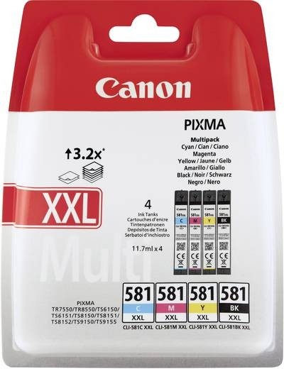 Canon Tinte Multipack CLI-581 XXL für PIXMA TR7550 TR8550 1998C005