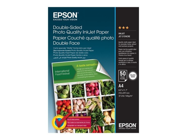 EPSON S400059 Double-Sided Photo Quality Inkjet Paper - A4 - 50 Sheets