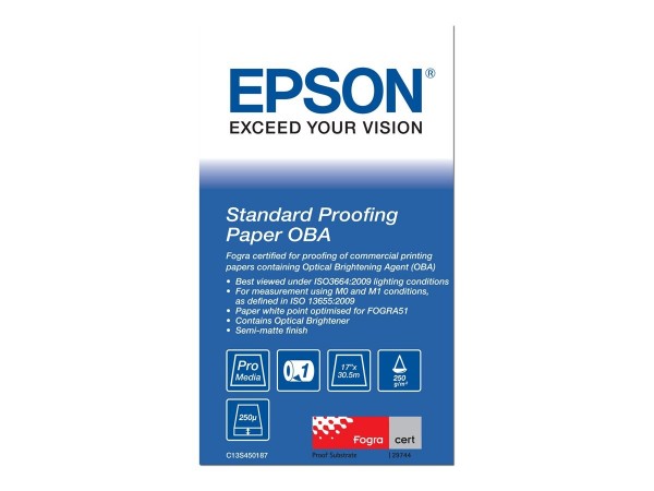 EPSON S450187 Stand Proof Pap OBA 17 x 30.5 m