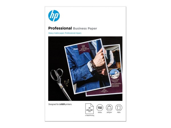 HP 7MV80A ProfMatt FotoPapier laser 200g/m2 A4 150 Blatt 1er-Pack