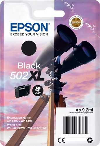 Epson 502XL Tinte Black C13T02W14020 Expression Home XP-5100 XP-5105 WorkForce WF-2860DWF WF-2865DWF