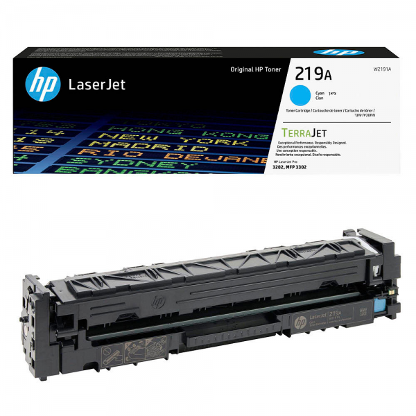HP 219A Toner Cyan HP Color LaserJet Pro 3202dn HP Color LaserJet Pro MFP 3302fdn W2191A