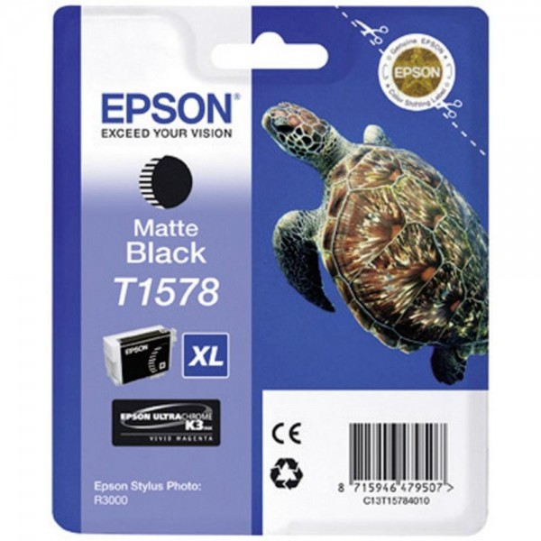 Epson Tintenpatrone T1578 XL Matte Black für Stylus Photo R3000