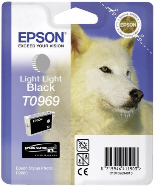 Epson Tintenpatrone T0969 Light Light Black für Stylus Photo R2880