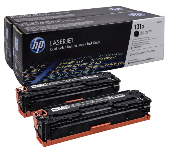 HP 131XD Toner Black Pro 200 M251N M276N High Capacity Doppelpack CF210XD