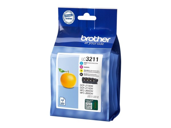 Brother LC-3211VAL Tintenpatrone Multipack für DCP-J772DW DCP-J774DW MFC-J890DW MFC-J895DW