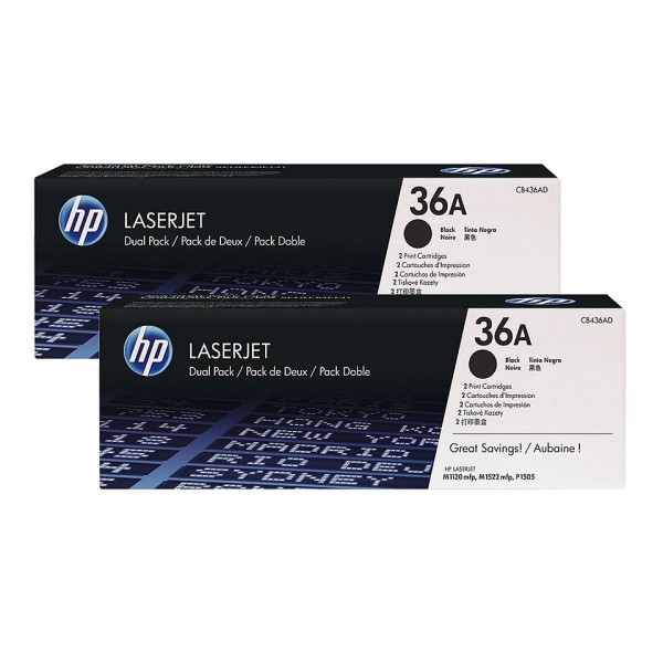 HP 36A Doppelpack Toner black beschädigte Verpackung Sonderpreis!