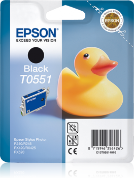 Epson Tintenpatrone T0551 Black für Stylus Photo R240 R245 RX420 RX425 RX520