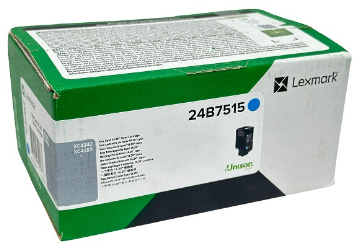 Lexmark 24B7515 Toner Cyan Lexmark C4342 C4352 Cyan 14.2K Cartridge