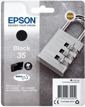 EPSON Tintenpatrone C13T35814010 Black WF-4720DWF WF-4730DTWF WF-4740DTWF