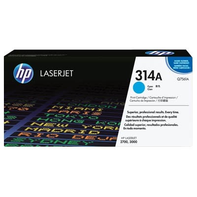 HP 314A Toner Cyan für Color LaserJet CLJ2700N CLJ3000N 3000DTN Q7561A Top Preis!!