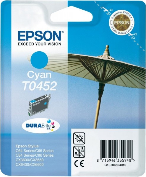 Epson Tintenpatrone T0452 Cyan für Stylus C64 Series C66 Series