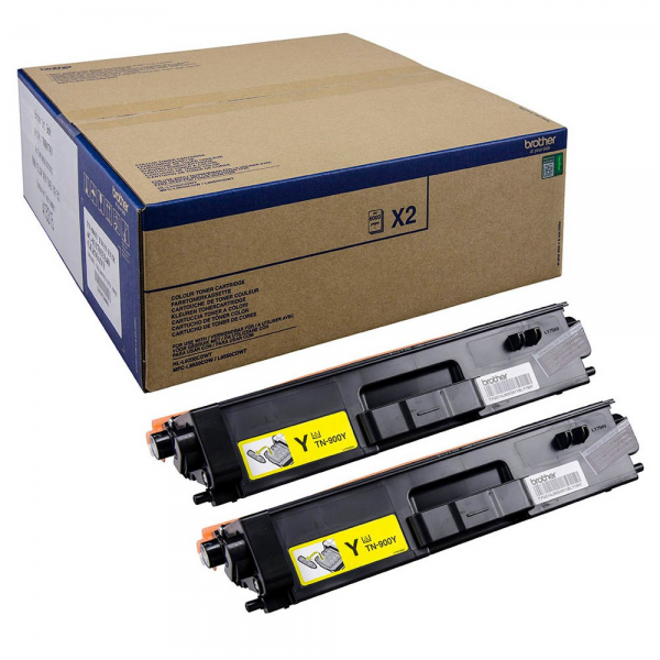 Brother TN-900Y Toner Doppelpack Yellow für HL-L9200CDWT MFC-L9550CDWT
