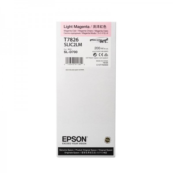 Epson T7826 Tinte Light Magenta für Epson SureLab SL-D 700 C13T782600