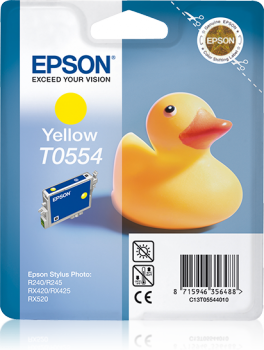 Epson Tintenpatrone T0554 Yellow für Stylus Photo R240 R245 RX420 RX425 RX520