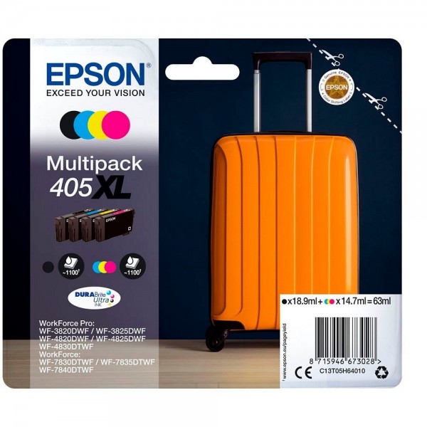 Epson Tintenpatrone 405XL Multipack C13T05H64010 für WorkForce Pro WF-C3820DWF WF-C3825DWF